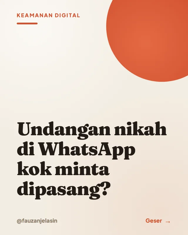Sampul bahasan: “Undangan nikah” kok file APK?